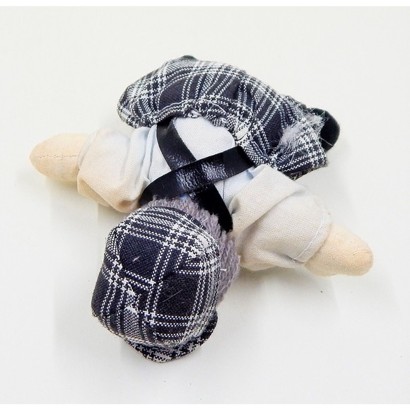 Mini Doll Boy Porcelain Bisque Head Cloth Sand Filled Body Handmade 5 Inch - Picture 5 of 7